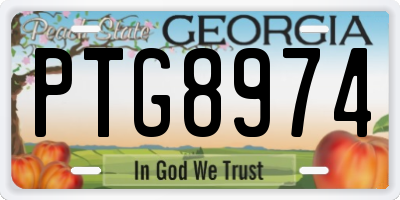 GA license plate PTG8974