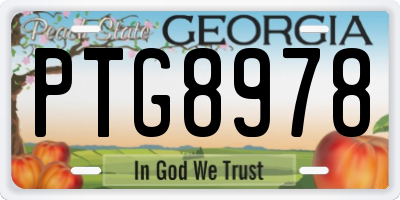 GA license plate PTG8978