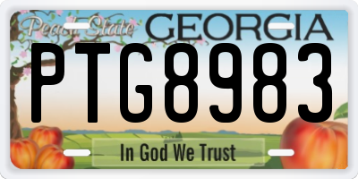 GA license plate PTG8983