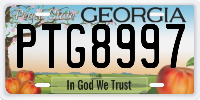 GA license plate PTG8997