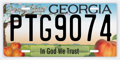 GA license plate PTG9074
