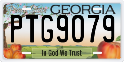 GA license plate PTG9079