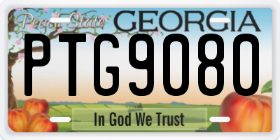 GA license plate PTG9080