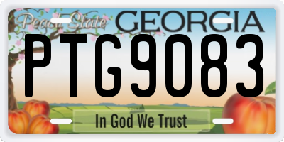 GA license plate PTG9083