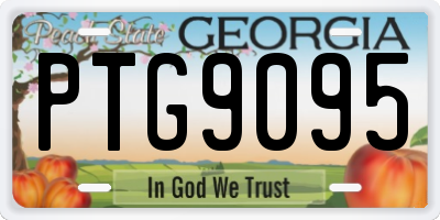 GA license plate PTG9095