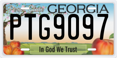 GA license plate PTG9097