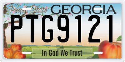GA license plate PTG9121