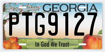 GA license plate PTG9127