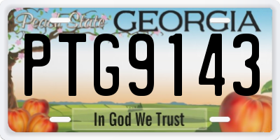 GA license plate PTG9143