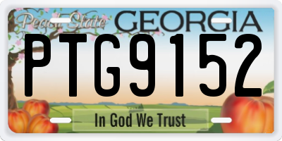 GA license plate PTG9152