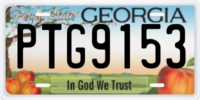 GA license plate PTG9153