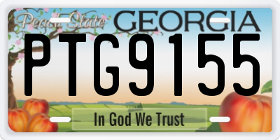 GA license plate PTG9155