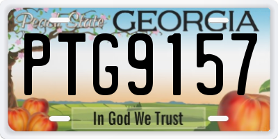 GA license plate PTG9157