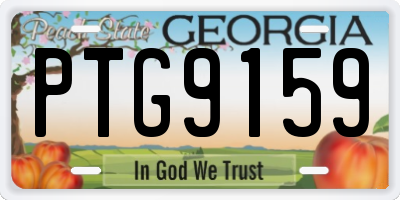 GA license plate PTG9159