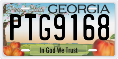 GA license plate PTG9168