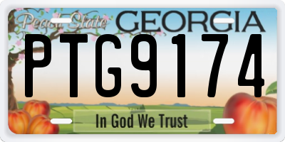 GA license plate PTG9174