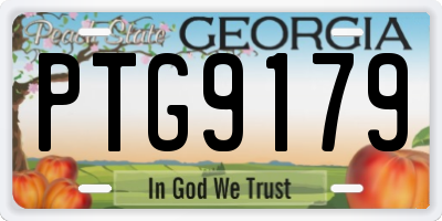 GA license plate PTG9179