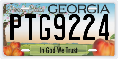 GA license plate PTG9224
