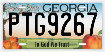GA license plate PTG9267