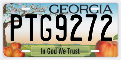GA license plate PTG9272