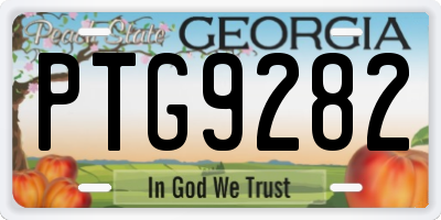 GA license plate PTG9282