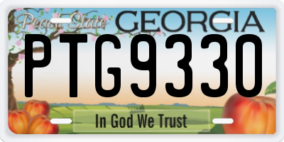 GA license plate PTG9330
