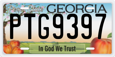 GA license plate PTG9397