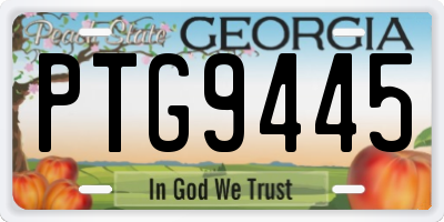 GA license plate PTG9445