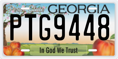 GA license plate PTG9448