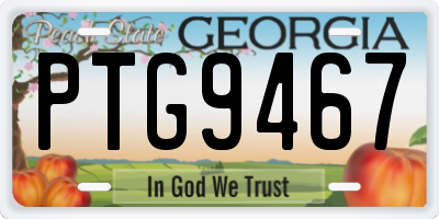 GA license plate PTG9467