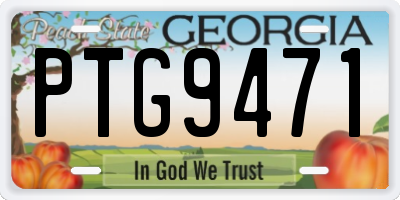 GA license plate PTG9471