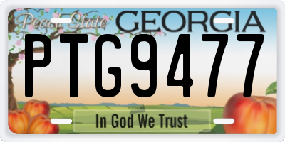 GA license plate PTG9477