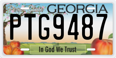 GA license plate PTG9487
