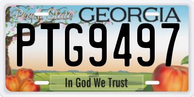 GA license plate PTG9497