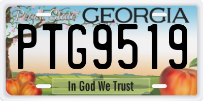 GA license plate PTG9519