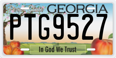 GA license plate PTG9527