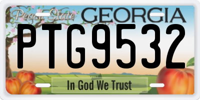 GA license plate PTG9532
