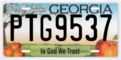 GA license plate PTG9537