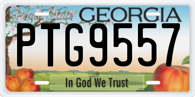 GA license plate PTG9557