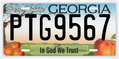 GA license plate PTG9567