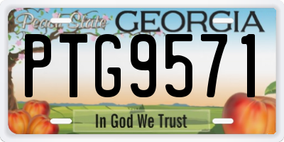 GA license plate PTG9571