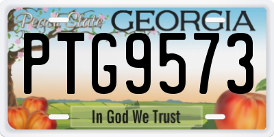 GA license plate PTG9573