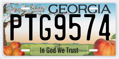 GA license plate PTG9574