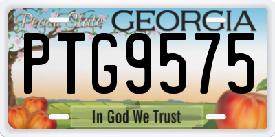 GA license plate PTG9575