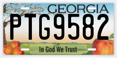 GA license plate PTG9582