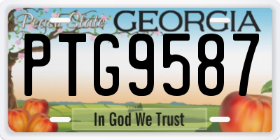 GA license plate PTG9587