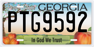 GA license plate PTG9592