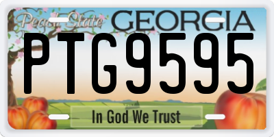 GA license plate PTG9595