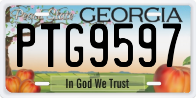 GA license plate PTG9597