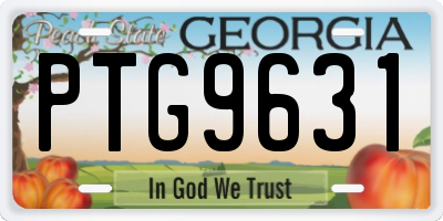 GA license plate PTG9631